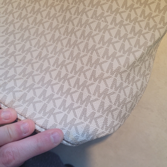 Michael Kors Womens Purse White/brown Tote - Picture 2 of 5